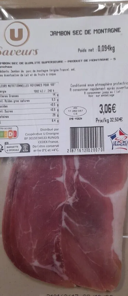 Jambon sec de montagne