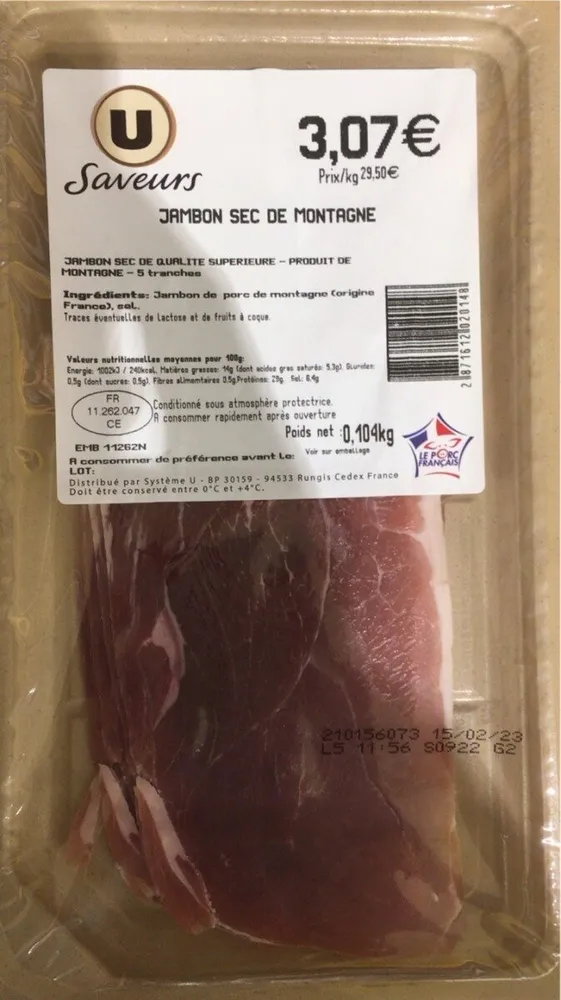 Jambon sec de montagne