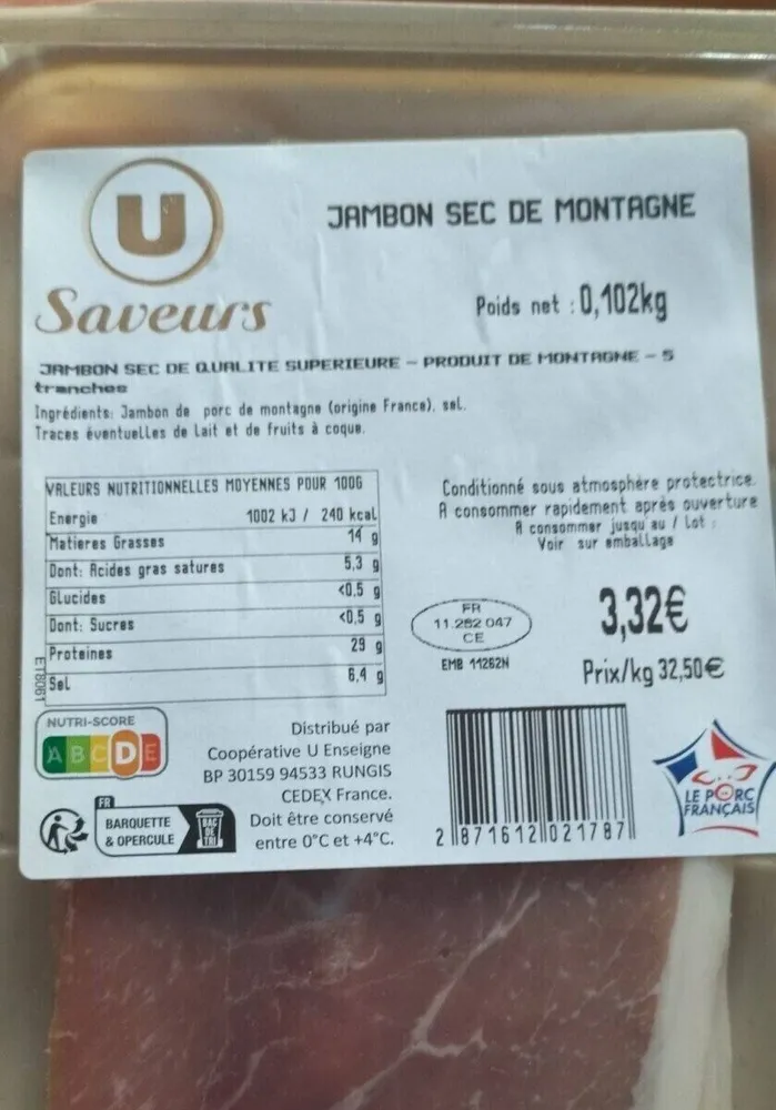 Jambon sec de montagne