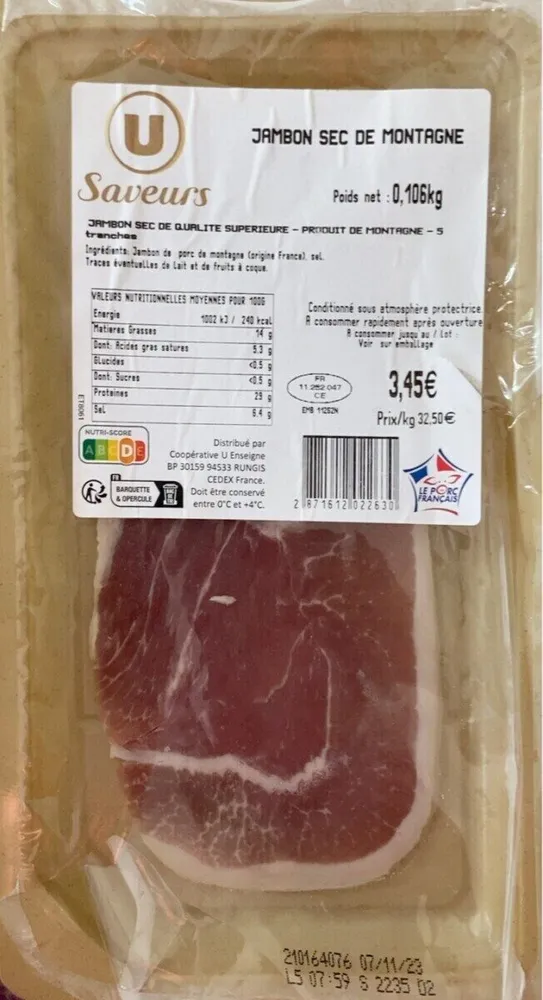 Jambon sec de montagne
