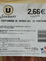 Chiffonnade de jambon sec de montagne