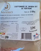 Chiffonnade jambon de montagne