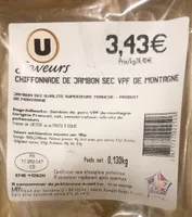 Chifonnade de jambon sec