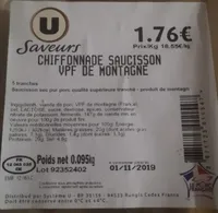 Chiffonnade de saucisson