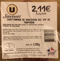 Chiffonnade de saucisson sec