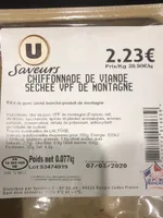 Chiffonade de viande sechée