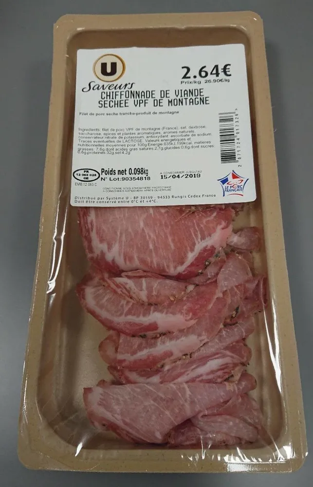 Chiffonnade de viande séchée VPF de montagne