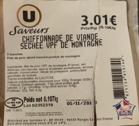 Chiffonade de viande sechee vpf montagne