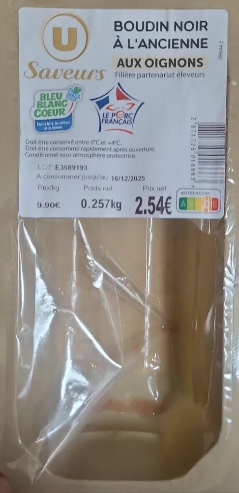 Boudin Noir à l'ancienne aux oignons