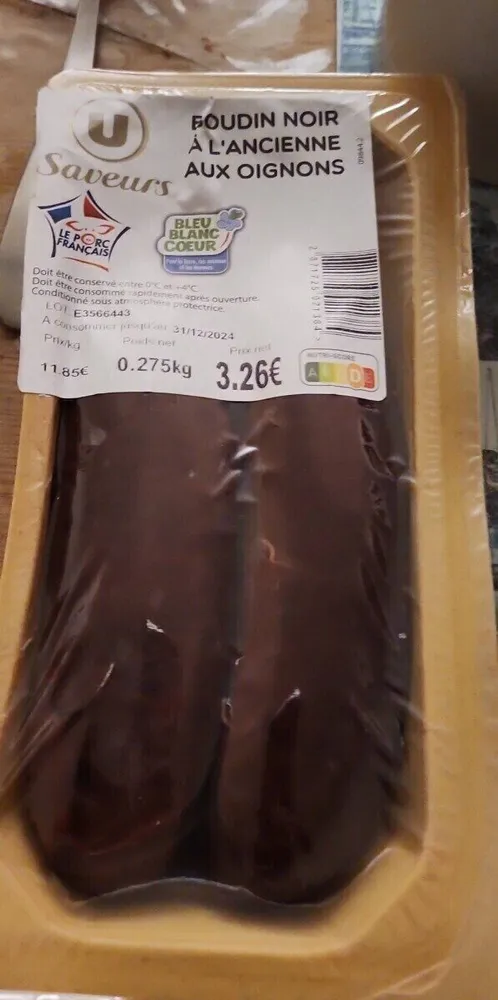 boudin noir au oignons