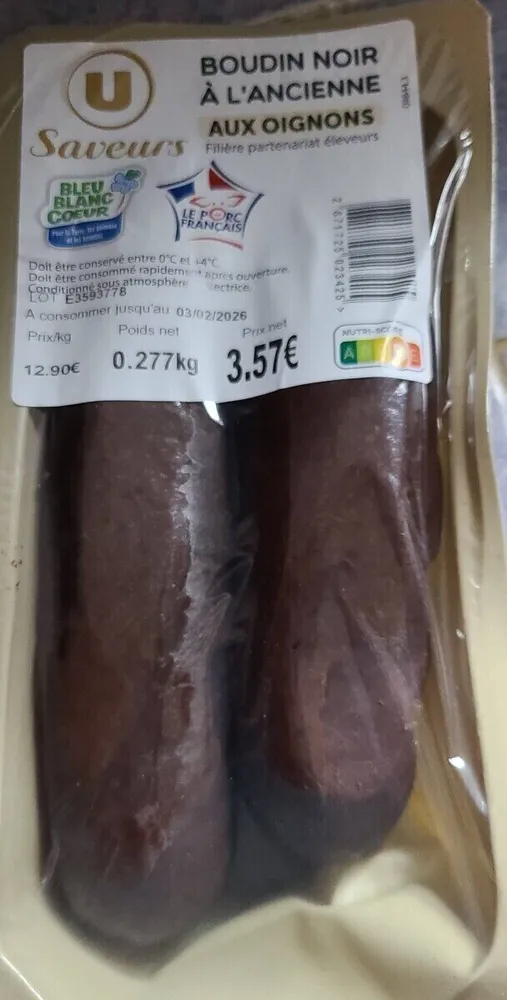 Boudin noir aux oignon