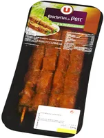Brochette de porc nature, France, 4 pièces