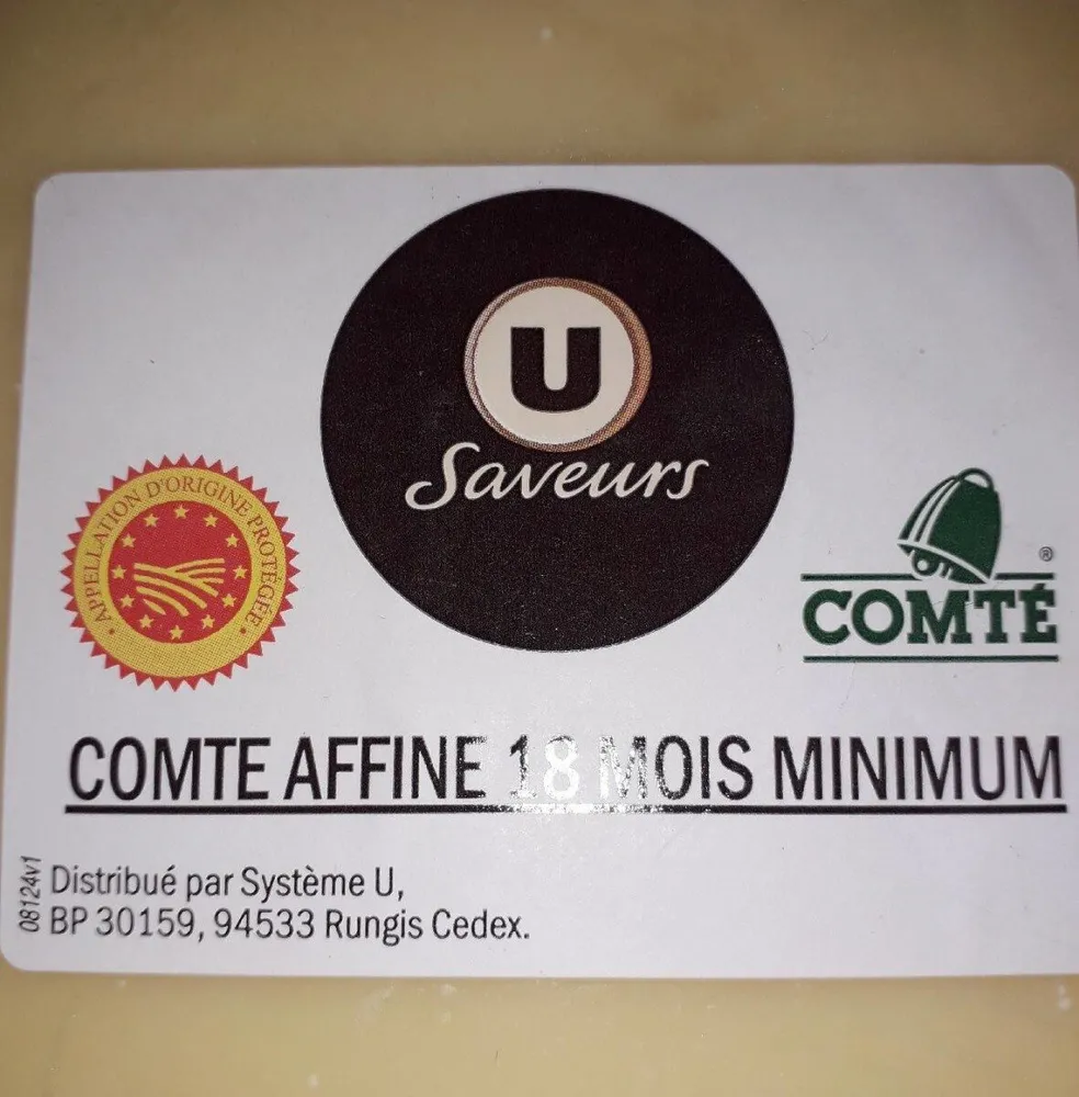 Comté affine 18 mois minimum U saveurs