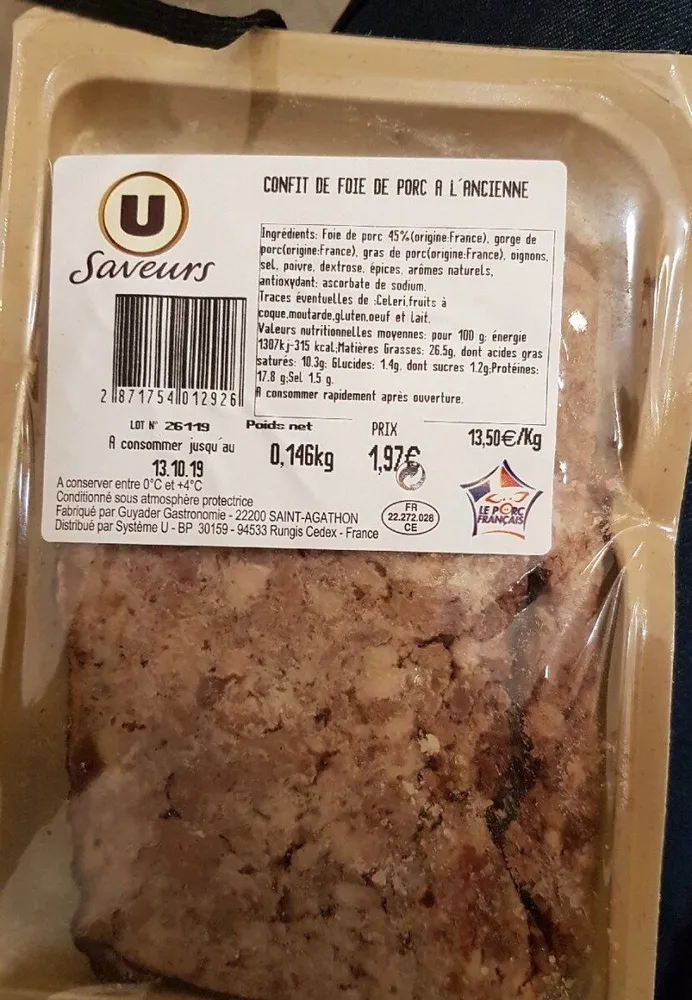Confit de foie de porc à l'ancienne