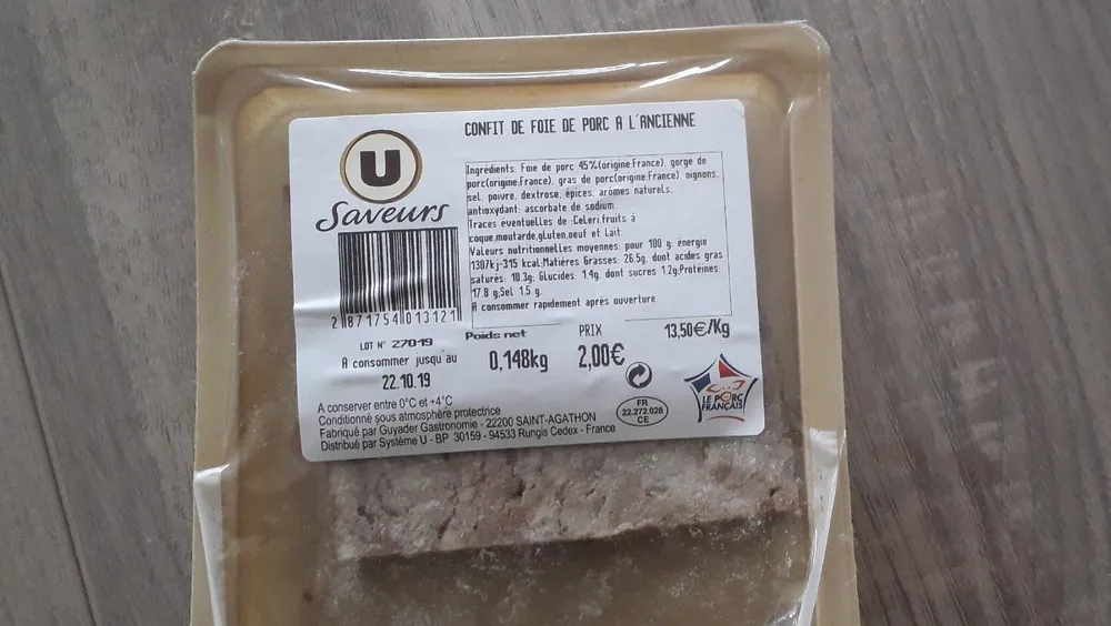 Confit de foie de porc à l'ancienne
