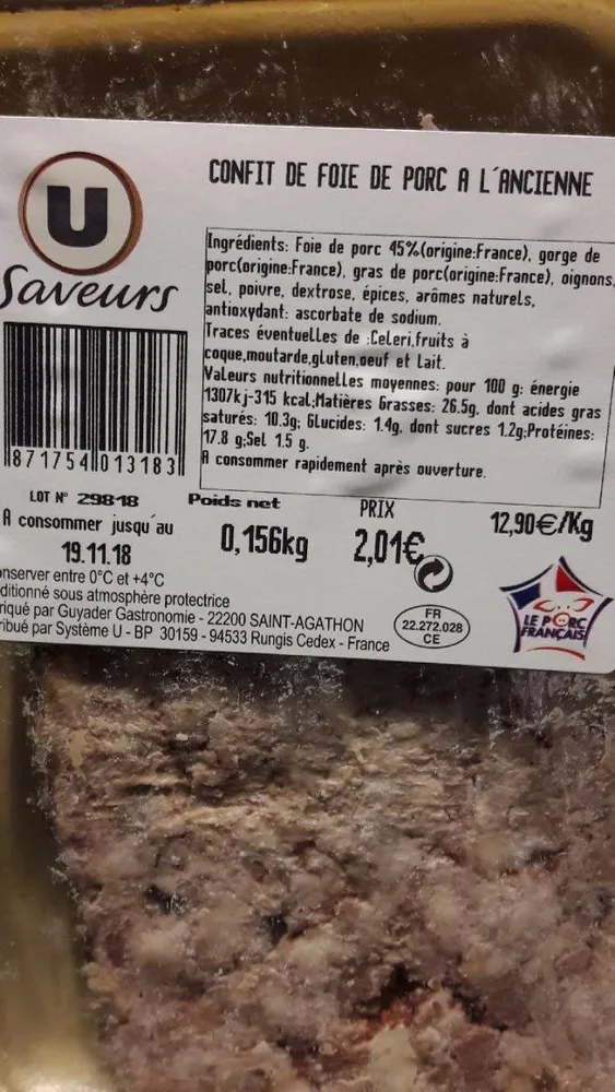 Confit de foie de porc à l'ancienne