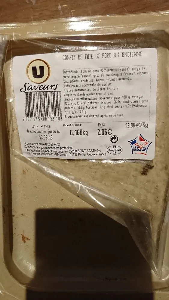 Confit de foie de porc à l'ancienne