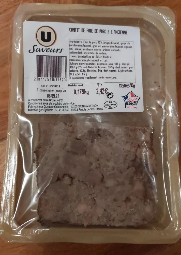 Confit de foie de porc à l'ancienne