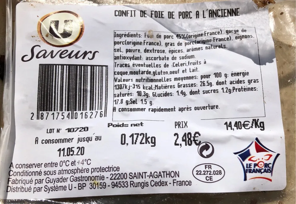 Condit de foie de porc a l'ancienne