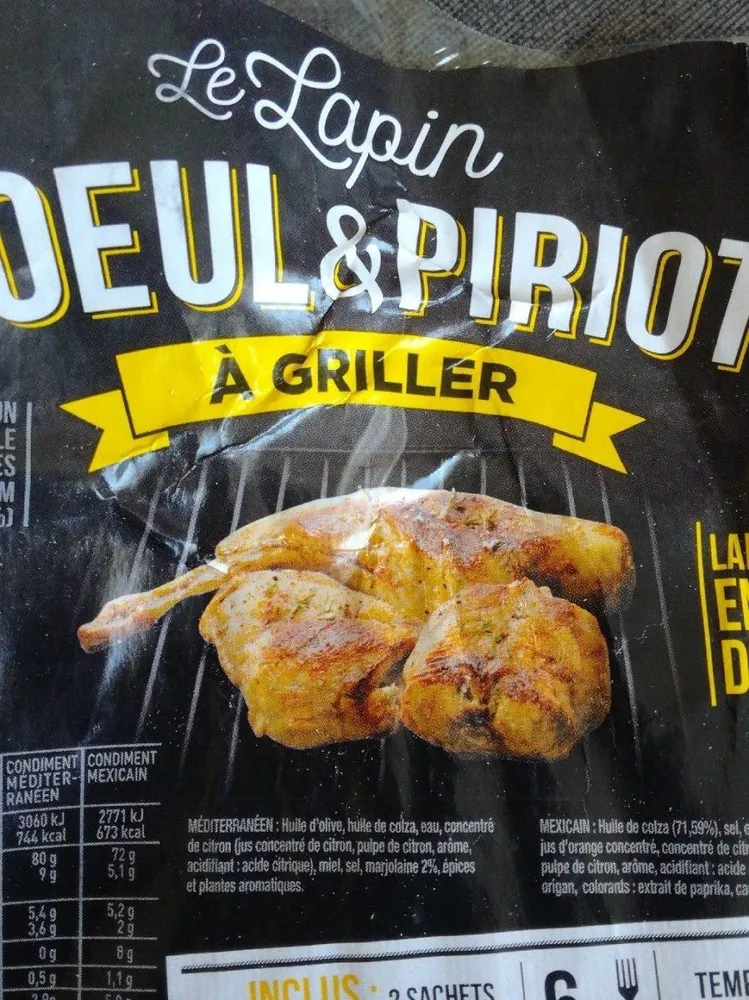 Le lapin à griller
