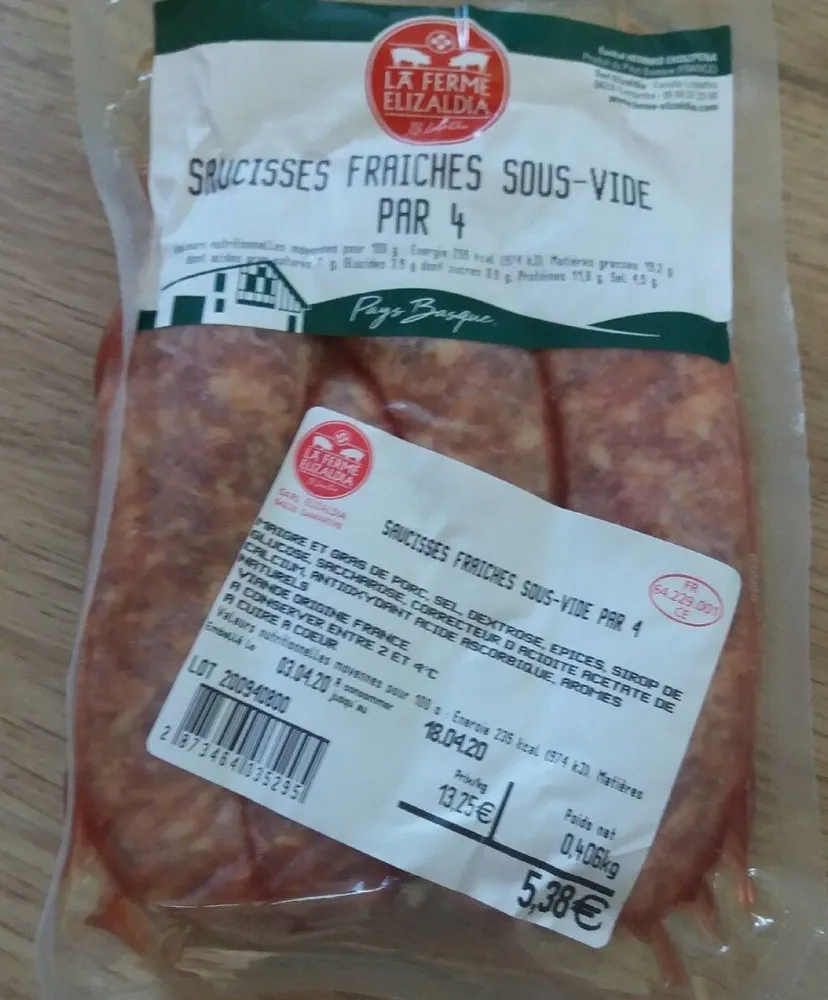 Saucisses fraîches