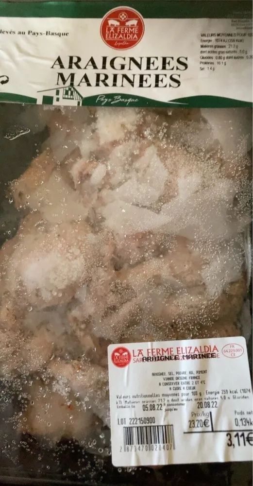 Araignées marinées