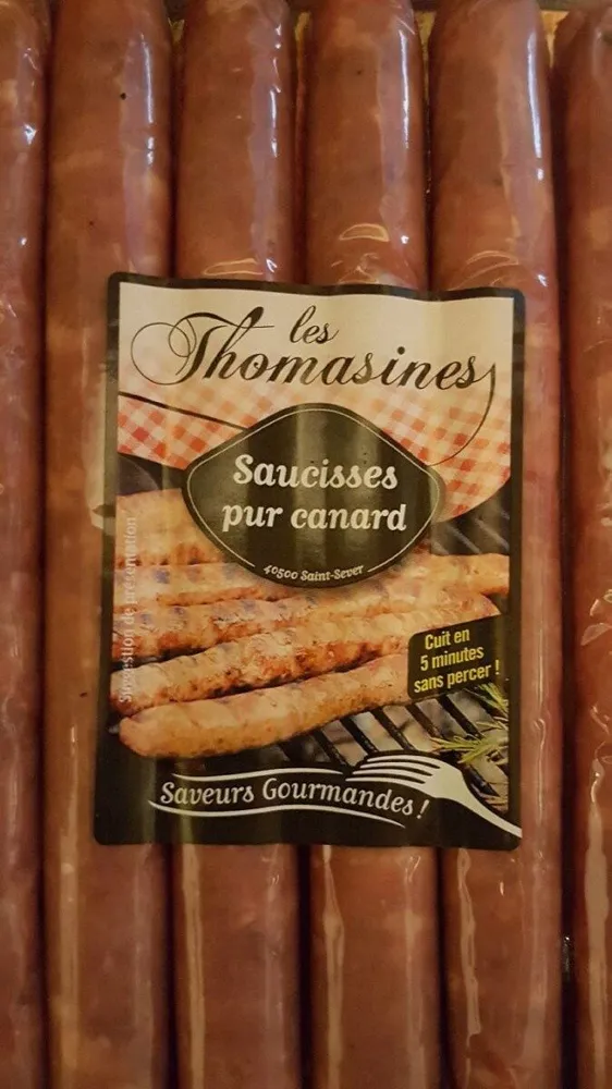 Les thomasines saucisses pur canard