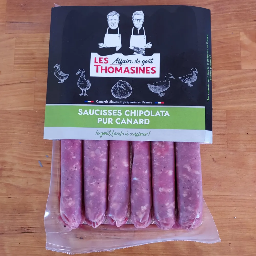 SAUCISSES CHIPOLATA PUR CANARD
