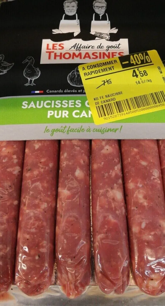 Saucisse pur canard façon chipolata