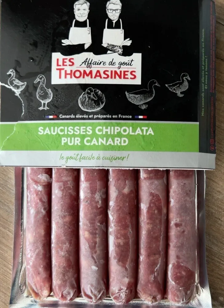 Saucisses chipolata pur canard