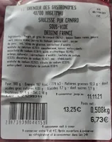saucisse pur canard