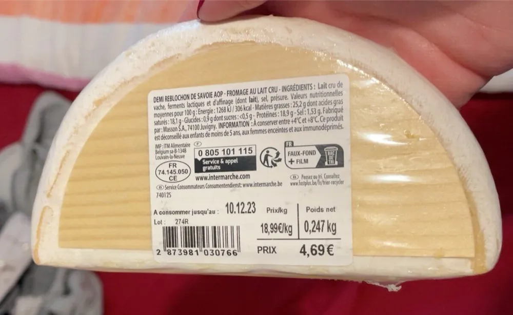 Reblochon de savoie au lait cru