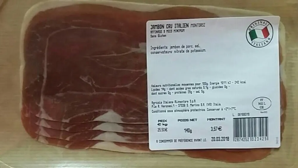 Jambon cru Italien