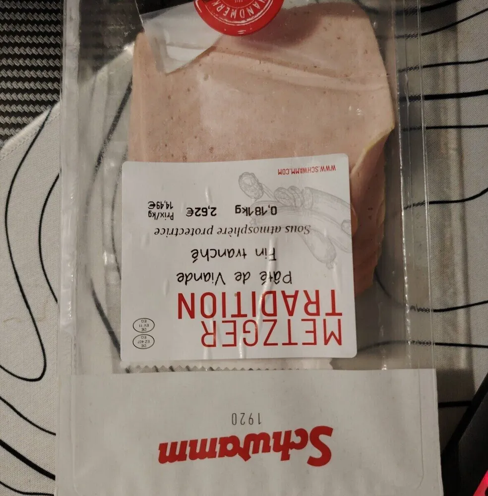 Pâté de viande fin tranché