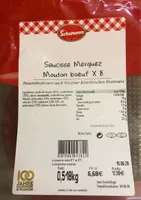 Saucisse merguez mouton boeuf
