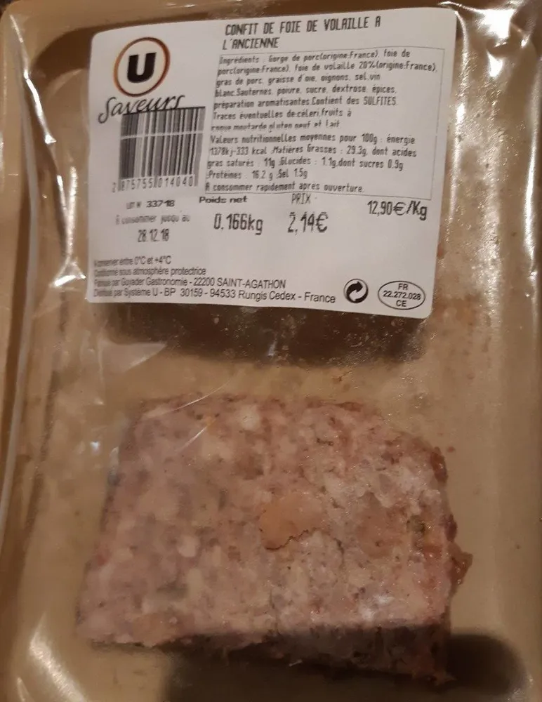 Confit de foie de volaille à l'ancienne