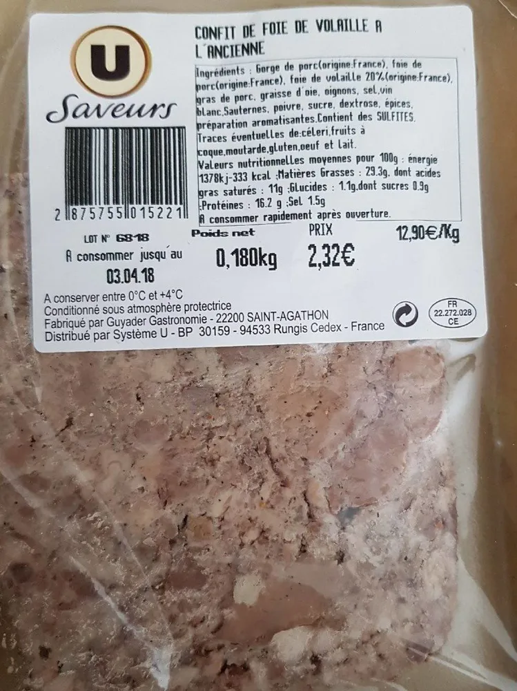 Confit de foie de volaille à l ancienne