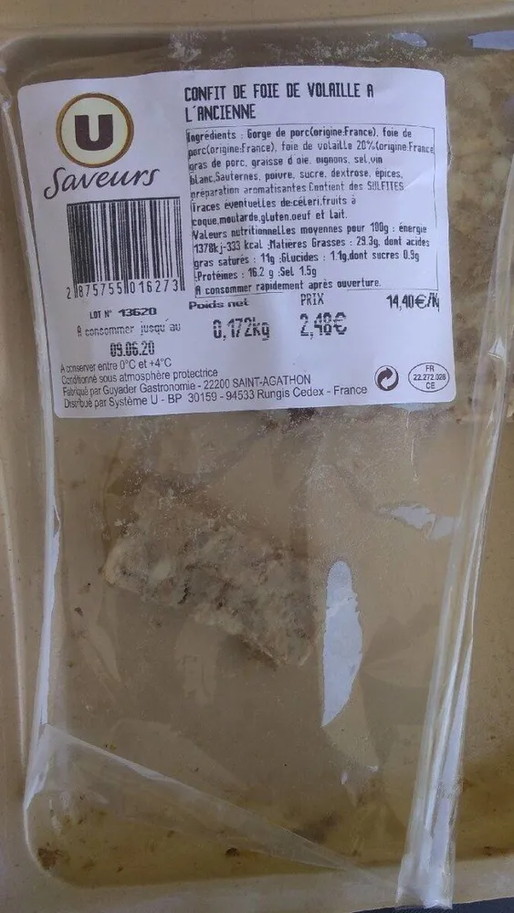 Pâté confit foie de volaille