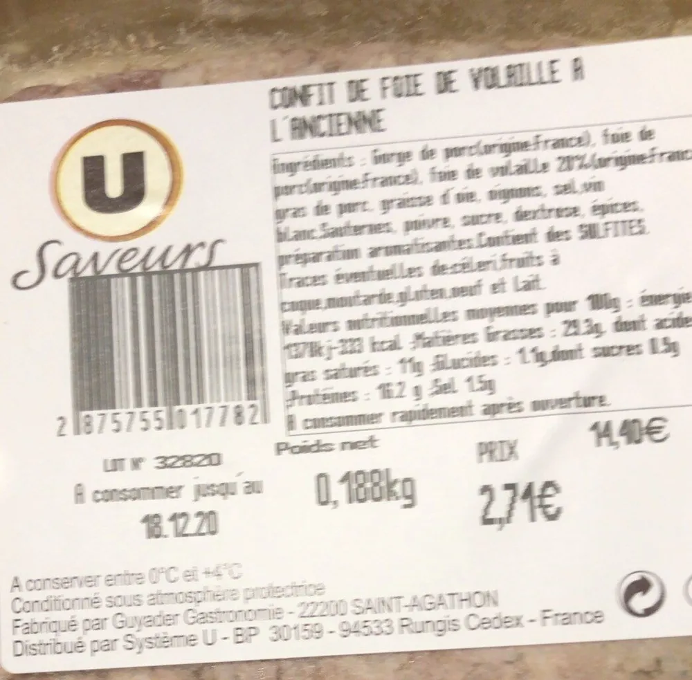 confit de foie de volailles