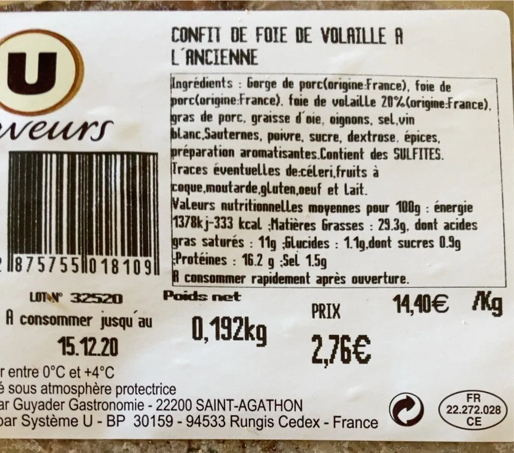 Confit de foie de volailles à l’ancienne