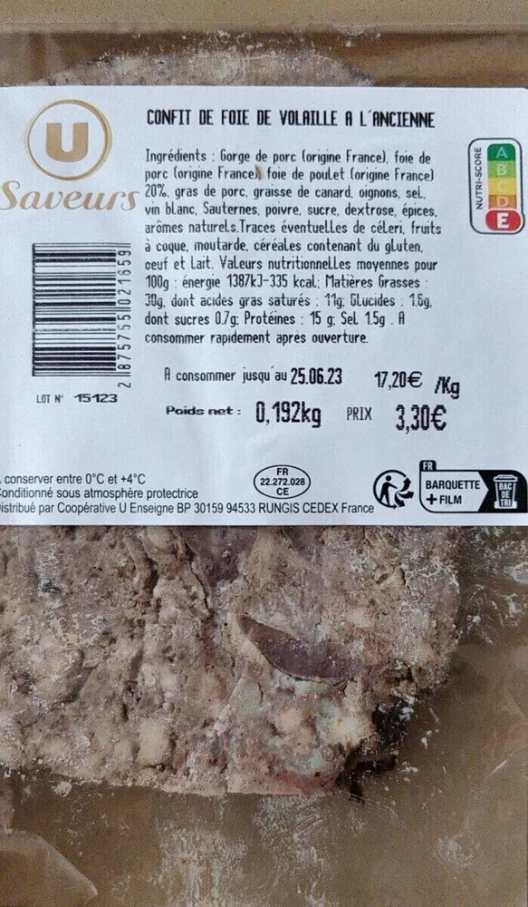 Confit de foie de volaille à l'ancienne