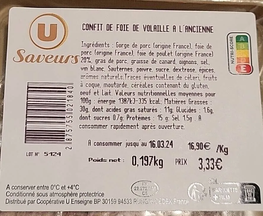 Confit de foie de volaille à l ancienne