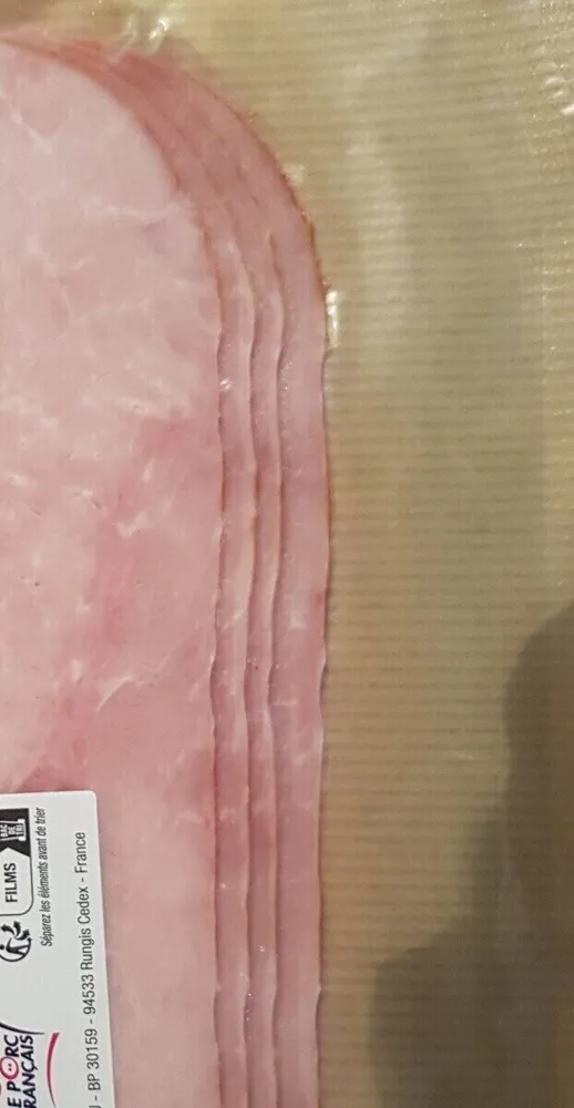 jambon cuit supérieur avec couenne, fumé
