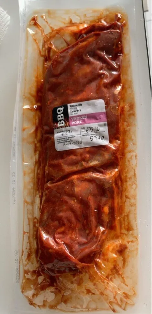 Travers de porc miel
