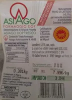 Asiago dop
