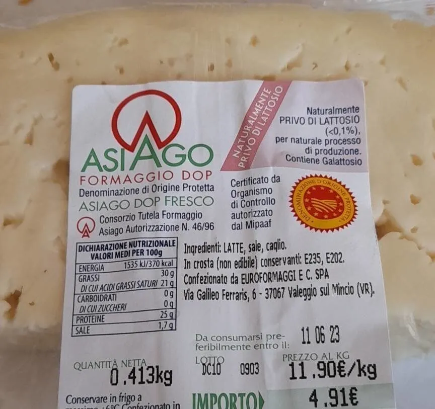 Asiago dopo fresco