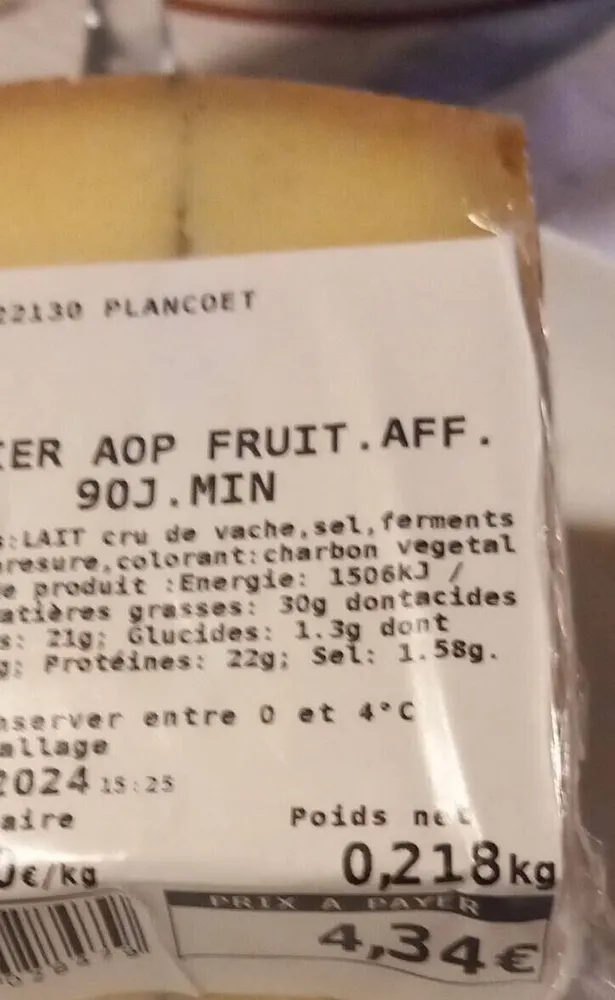 Mortier AOP fruit. Affaire.90j.min