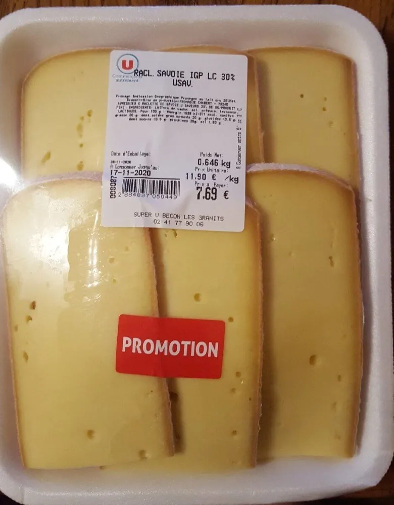 Raclette de Savoie IGP
