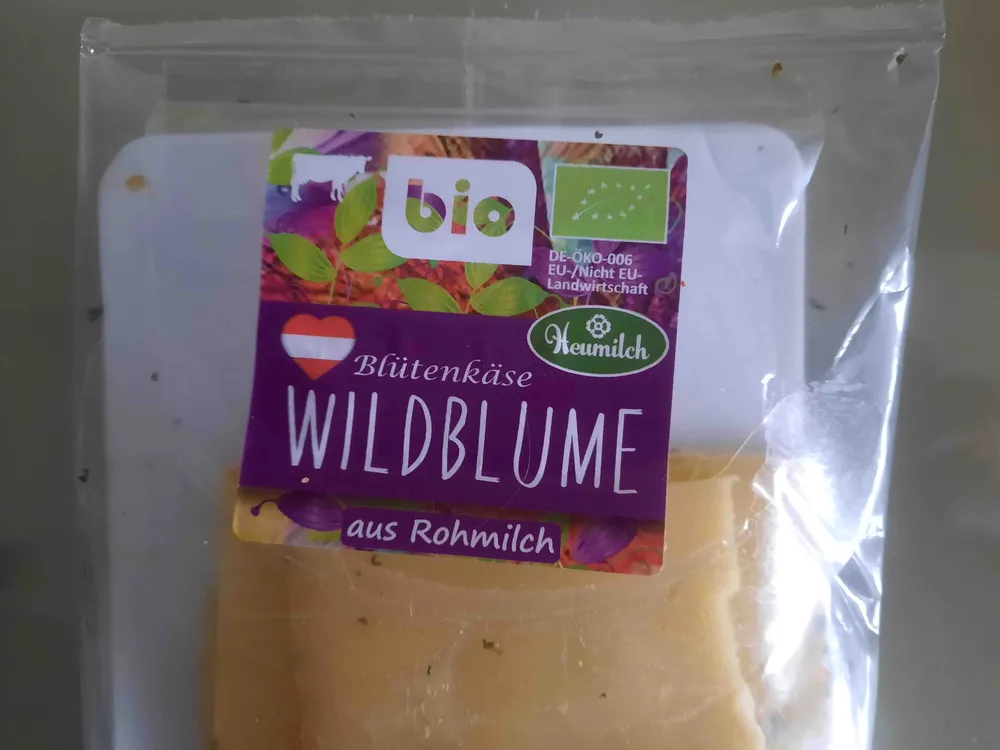 Käse Hartkäse Bio Wildblumen