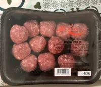 Polpette di bovino adulto